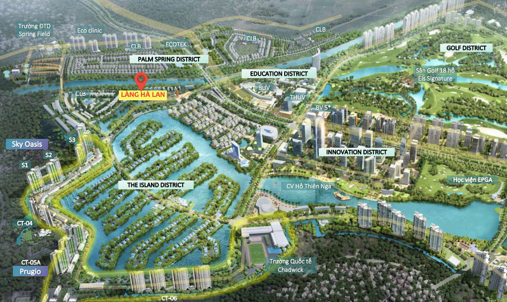 Vị trí Làng Hà Lan Ecopark