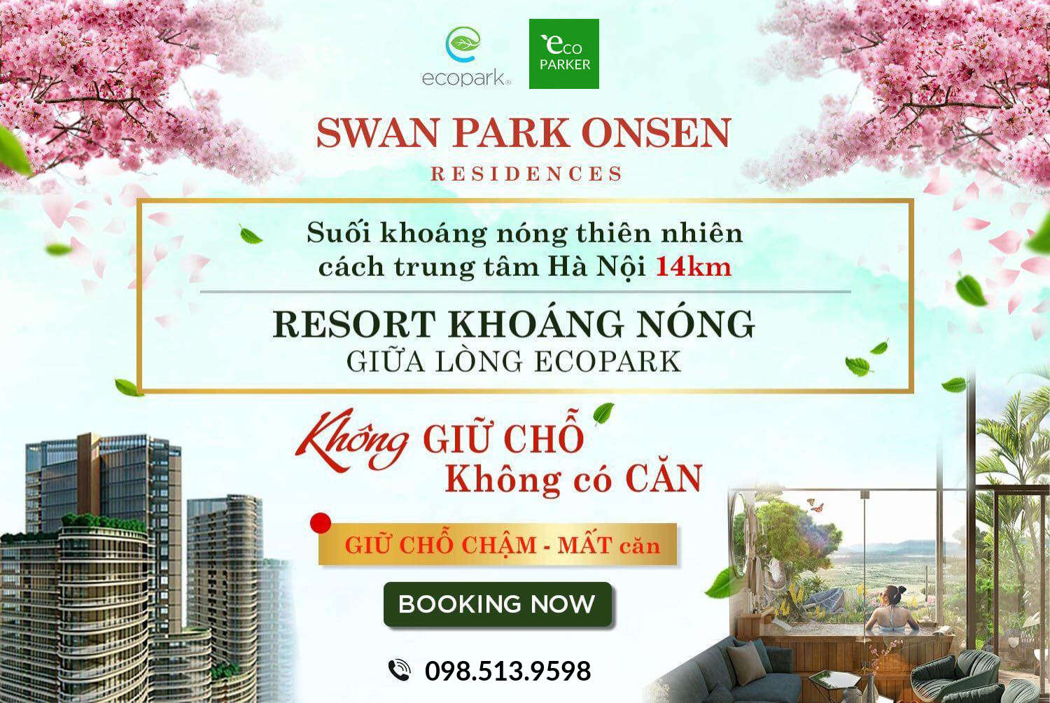 Đặt cọc căn hộ Swan Park Onsen Ecopark