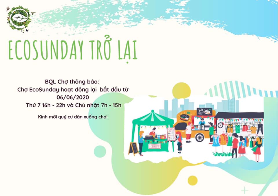 Chợ cuối tuần EcoSunday tại Ecopark Phố Trúc