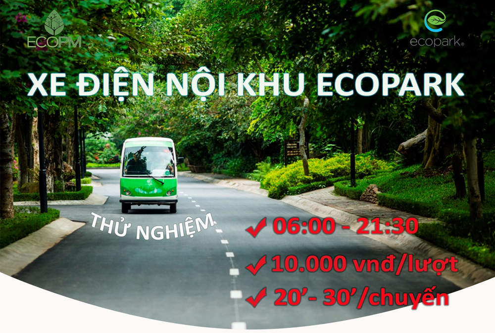 Xe điện nội khu Ecopark